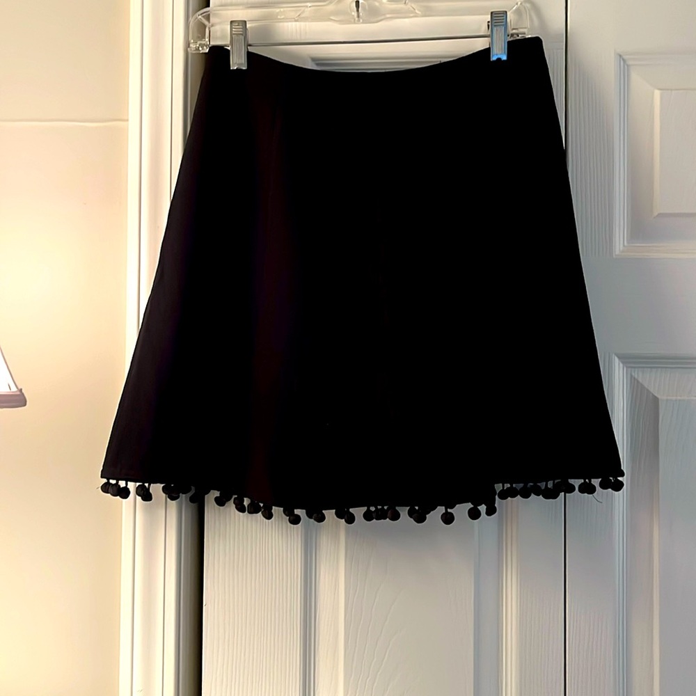 Club Monaco Black Crepe Skirt with embellishments